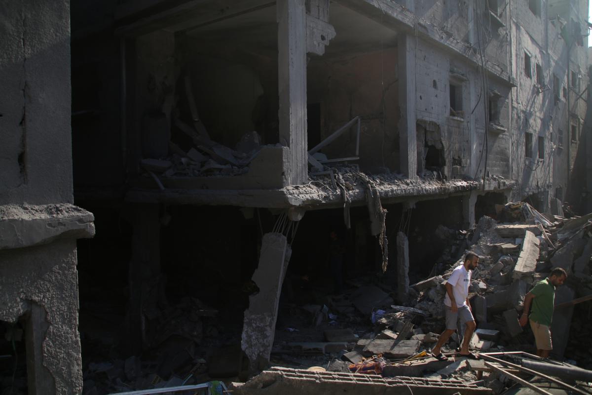 Gaza bombardeada.
