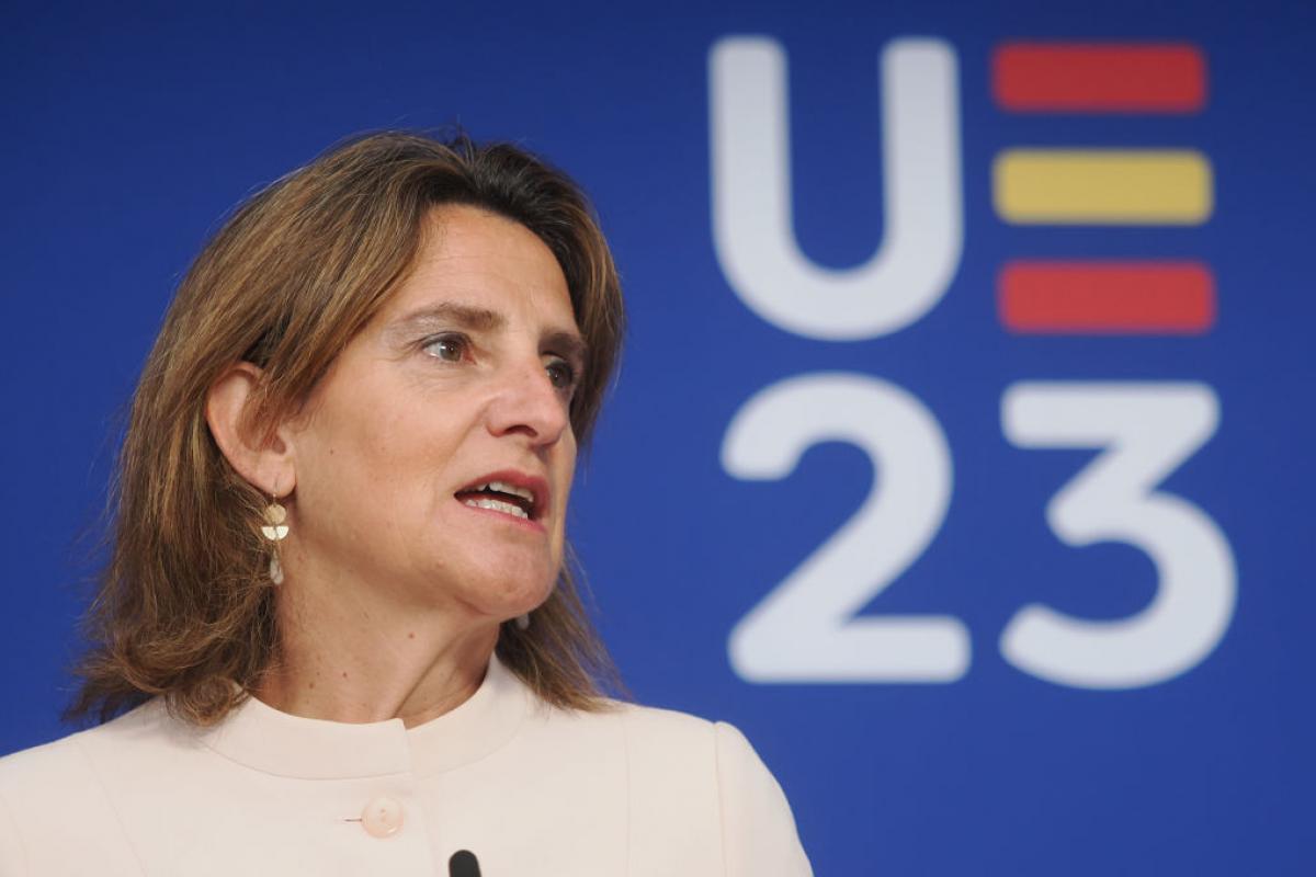 Teresa Ribera, en un acto comunitario reciente