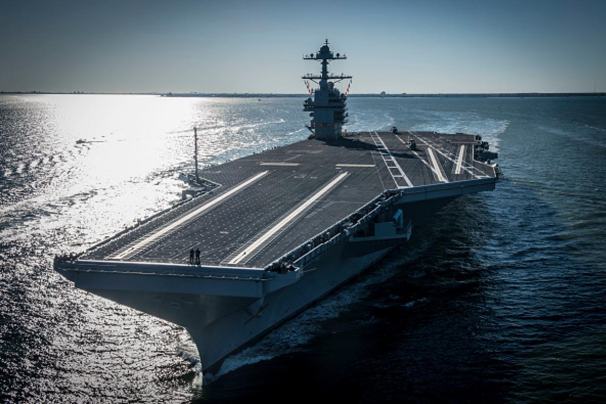 El portaaviones estadounidense USS Gerald Ford, en una imagen de archivo.