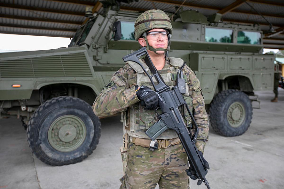 Imagen de archivo de un soldado.