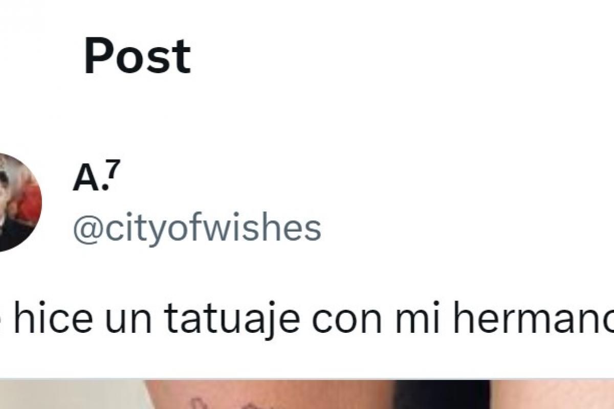 El tatuaje que se ha hecho con su hermano
