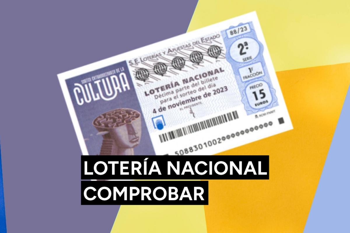 Lotería Nacional en directo: comprobar resultado del Sorteo Extraordinario de la Cultura hoy sábado 4 de noviembre