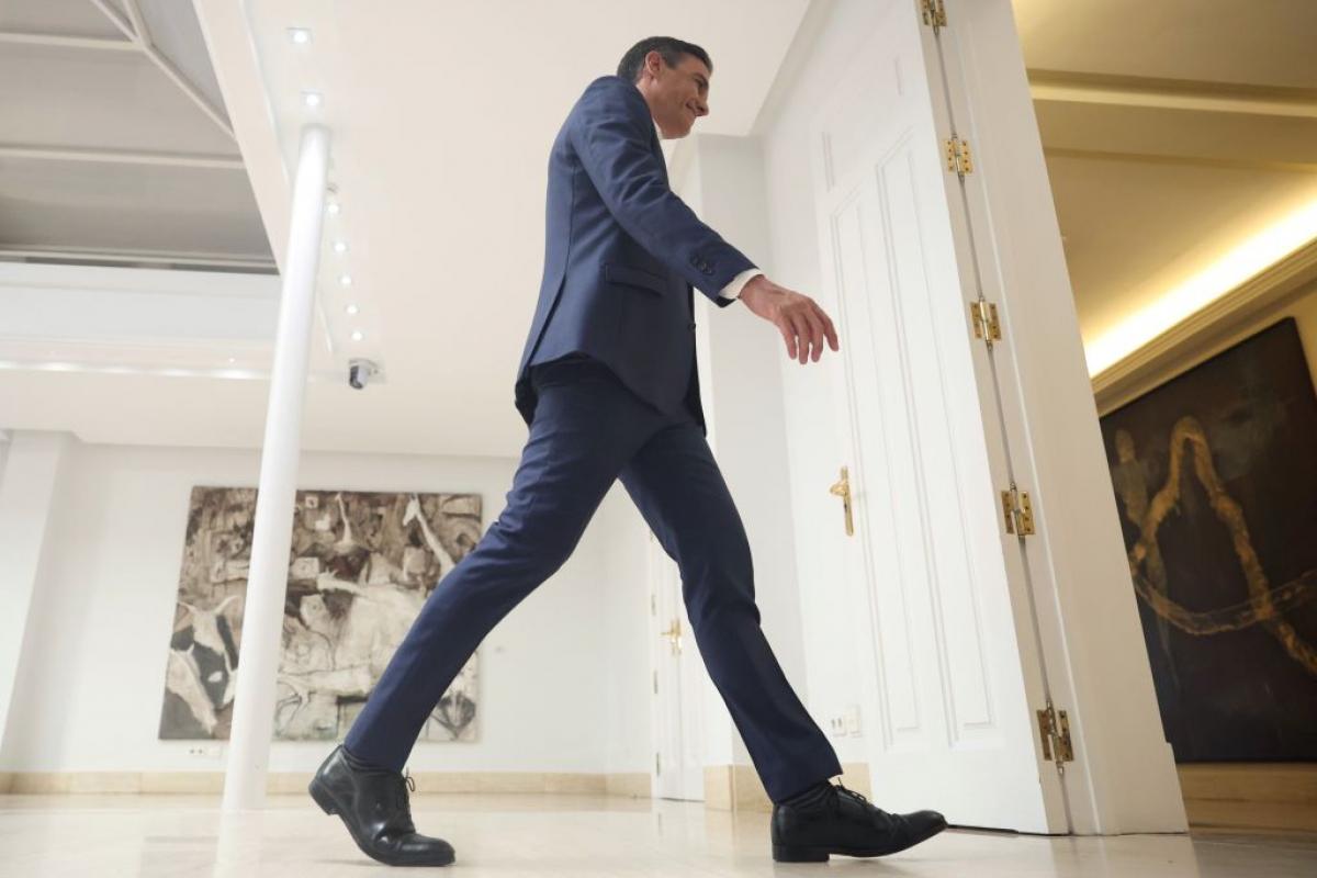 Foto de Pedro Sánchez en la Moncloa.