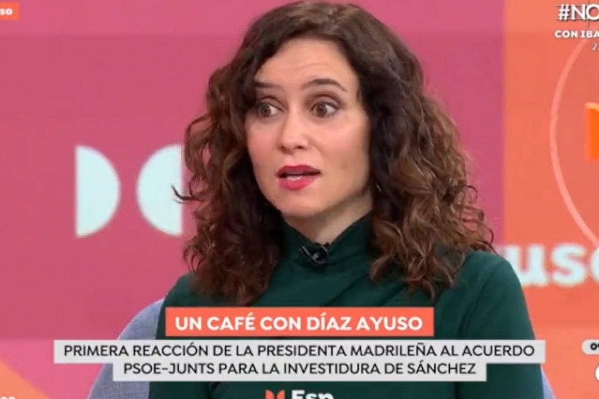 La presidenta de la Comunidad de Madrid, Isabel Díaz Ayuso.