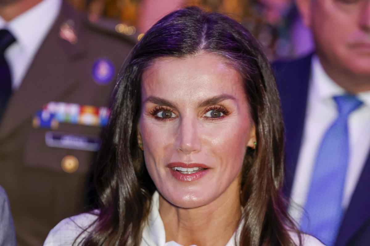 La reina Letizia, en un acto de la Fundación Microfinanzas BBVA el 15 de noviembre de 2023.