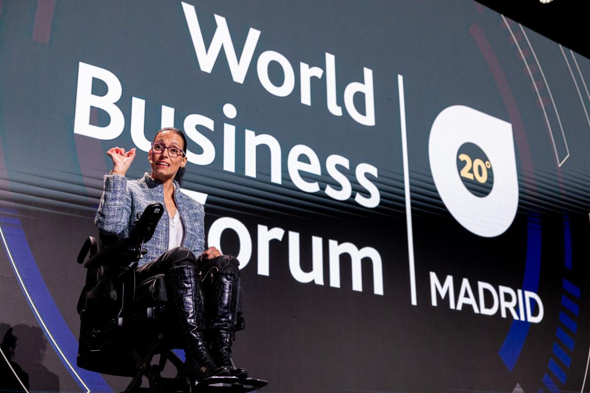 Teresa Perales, durante su intervención en el WOBI