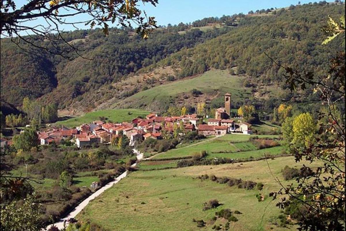 Vista panorámica de Riocavado de la Sierra, en la provincia de Burgos.