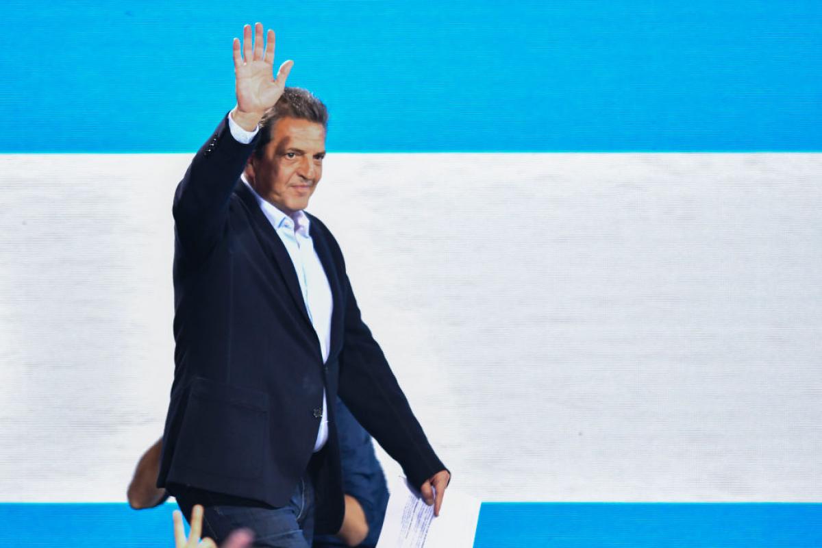 El peronista Sergio Massa, candidato derrotado en las elecciones en Argentina.