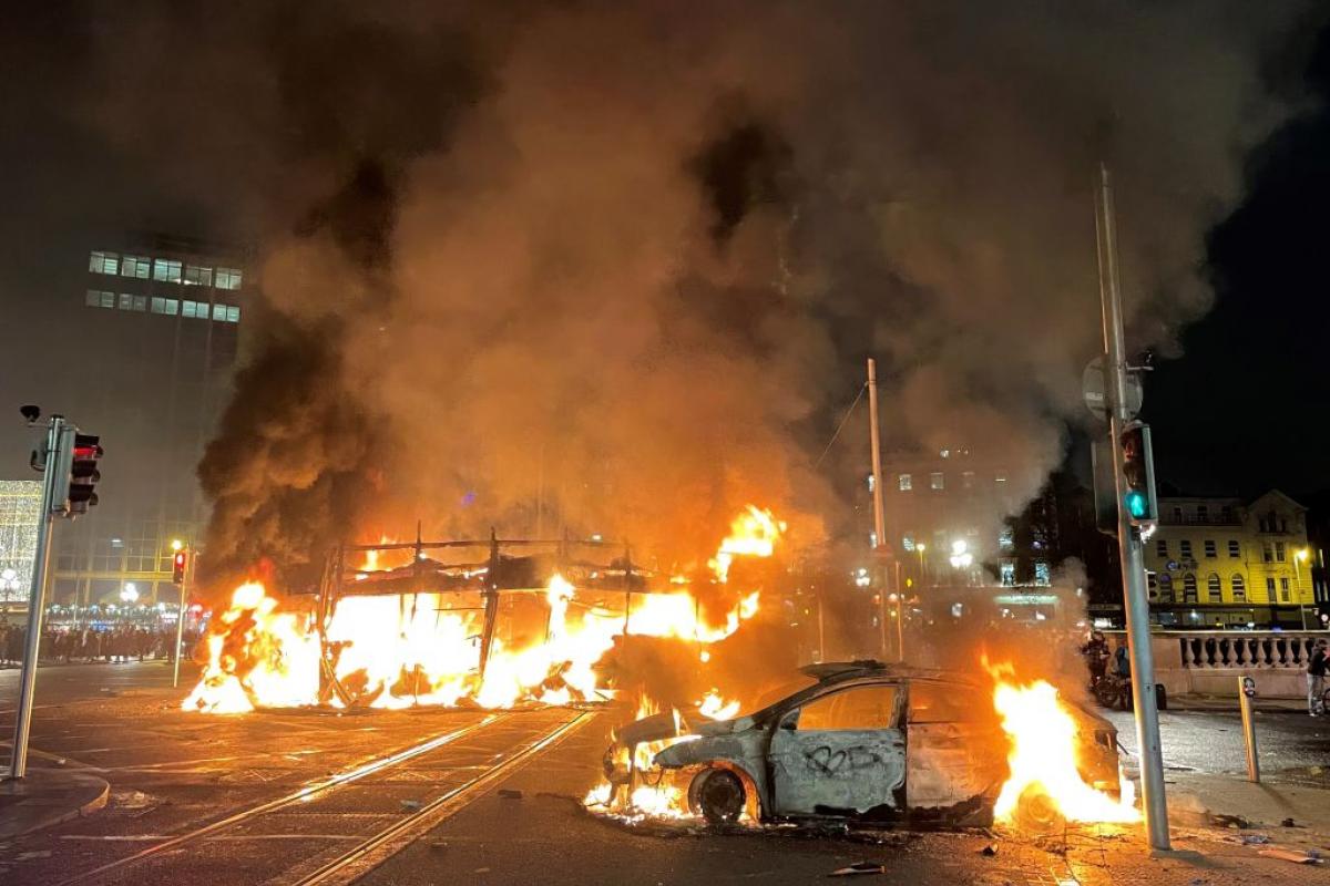 Uno de los puntos de Dublín en los que han actuado grupos de ultraderecha.