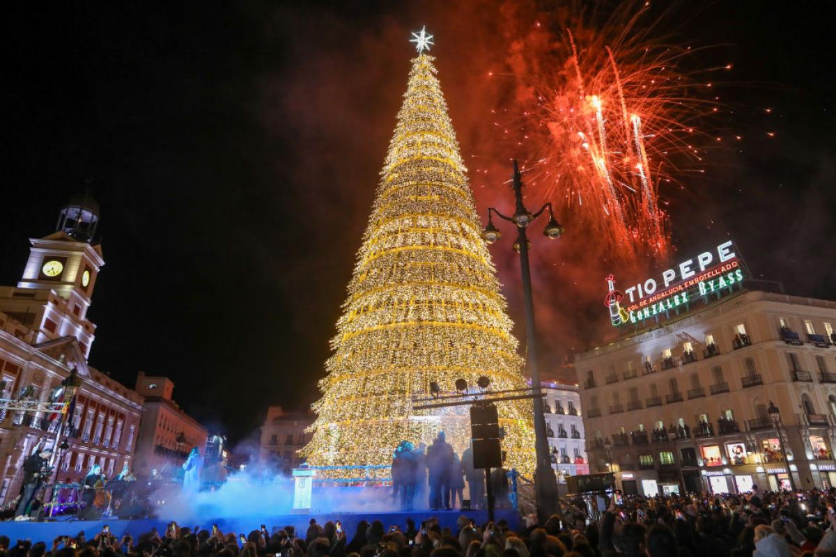 Encendido de luces de Navidad en Madrid.