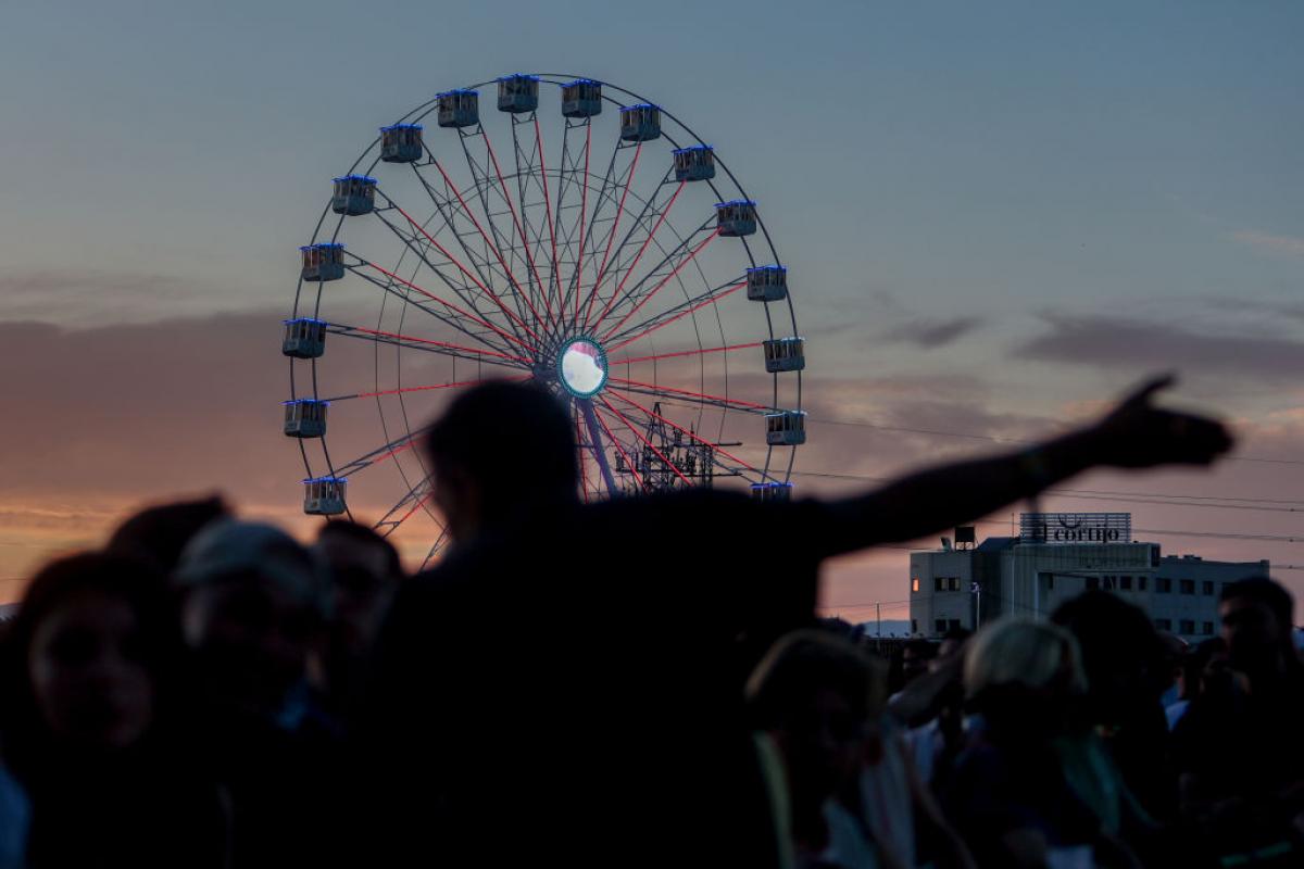 La famosa noria del festival Mad Cool en la edición de 2023.