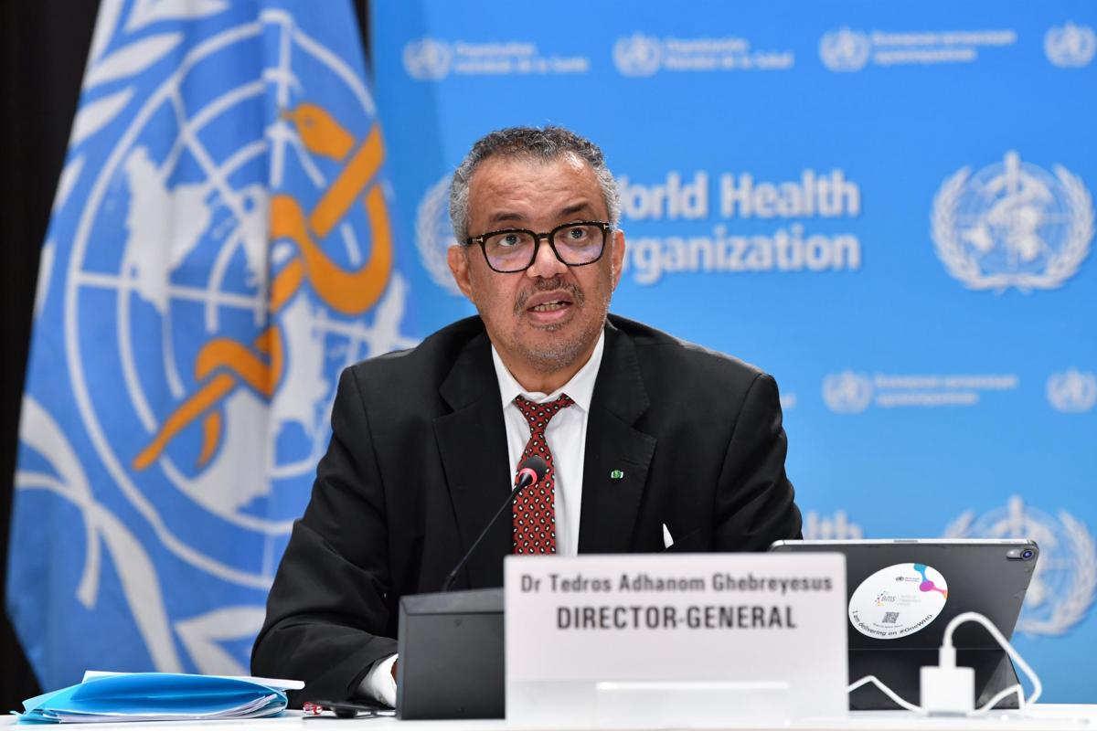 El director general de la OMS, Tedros Adhanom Ghebreyesus