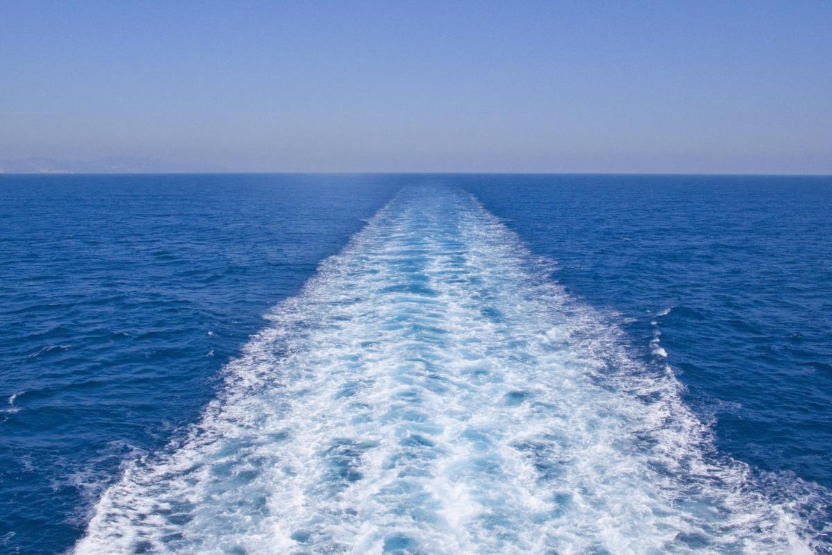 El rastro de un barco.