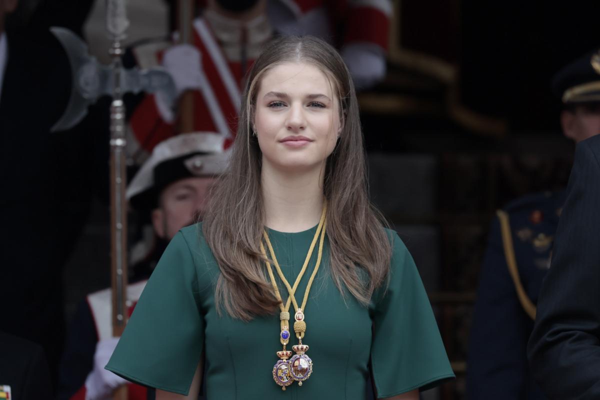 Leonor de Borbón, en la apertura de las Cortes el 29 de noviembre de 2023.