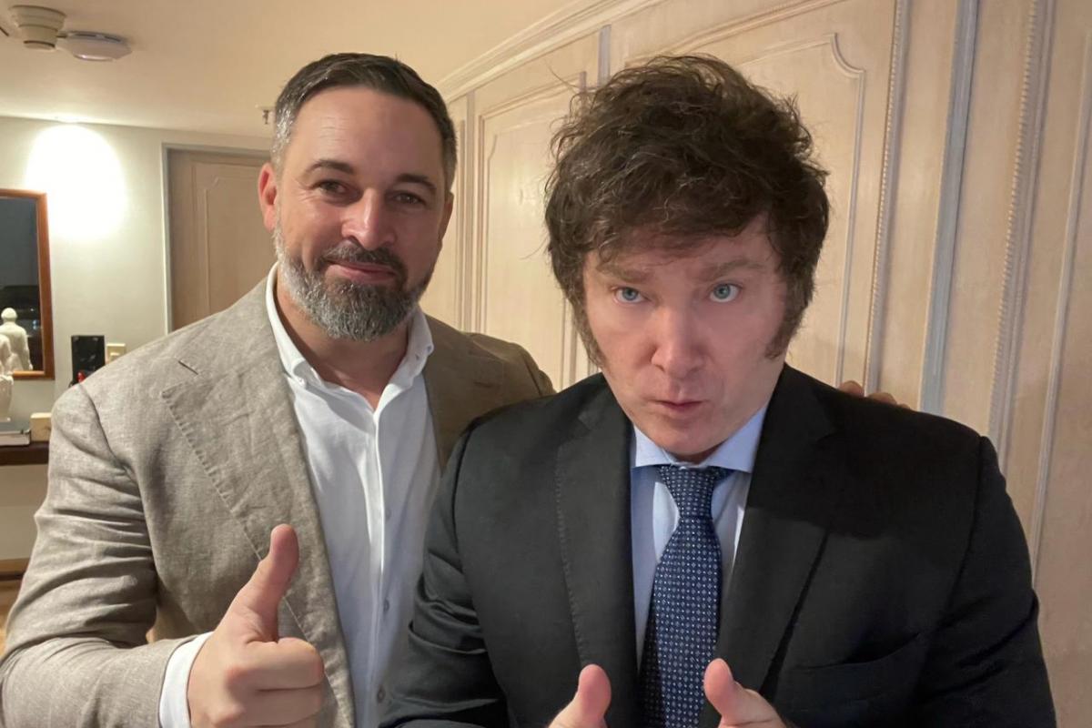 Santiago Abascal y Javier Milei en una fotografía difundida en X.