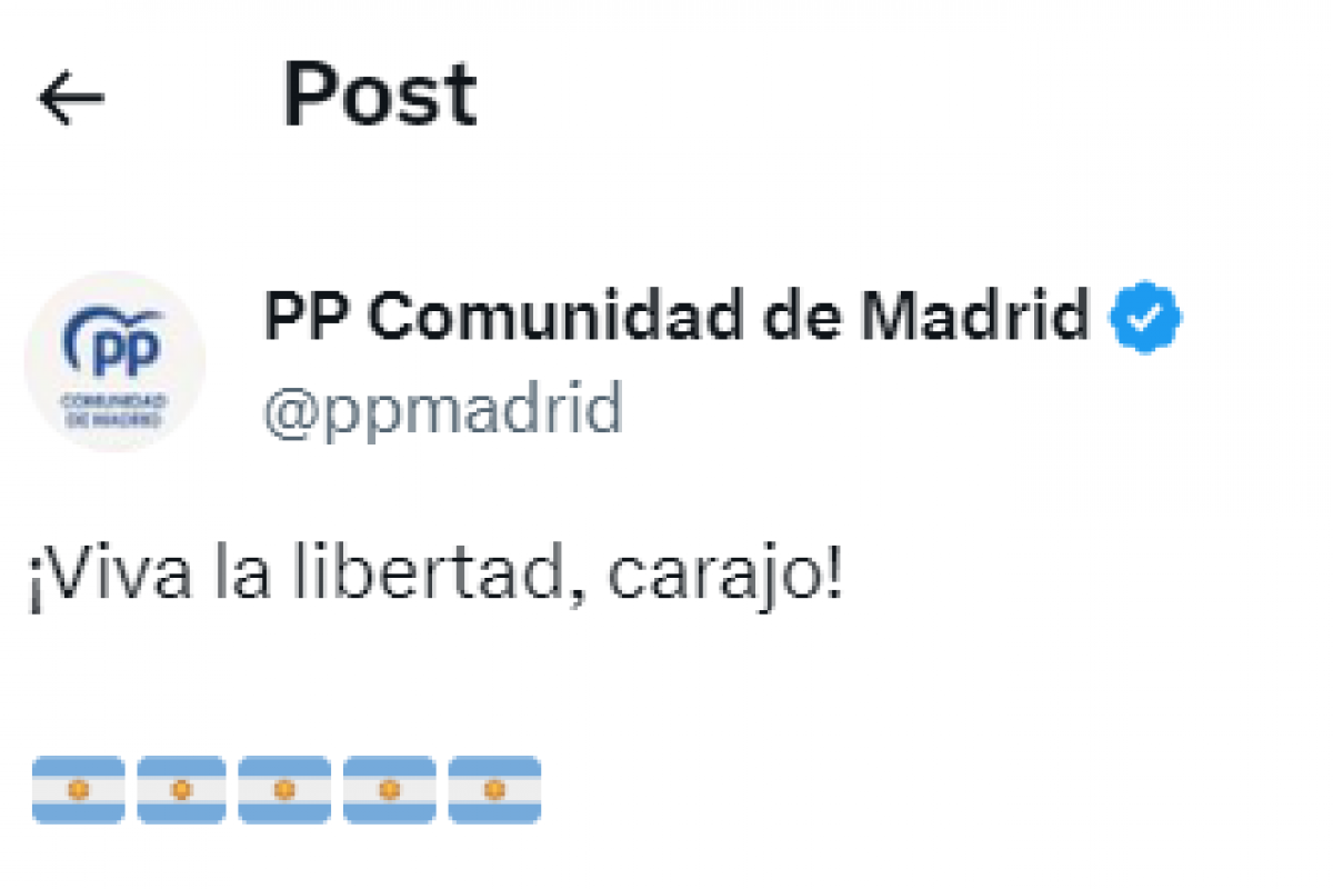 El tuit del @ppmadrid