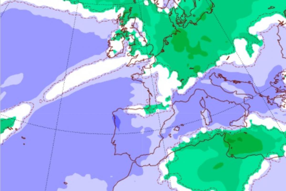 Mapa satelital de predicción de el tiempo