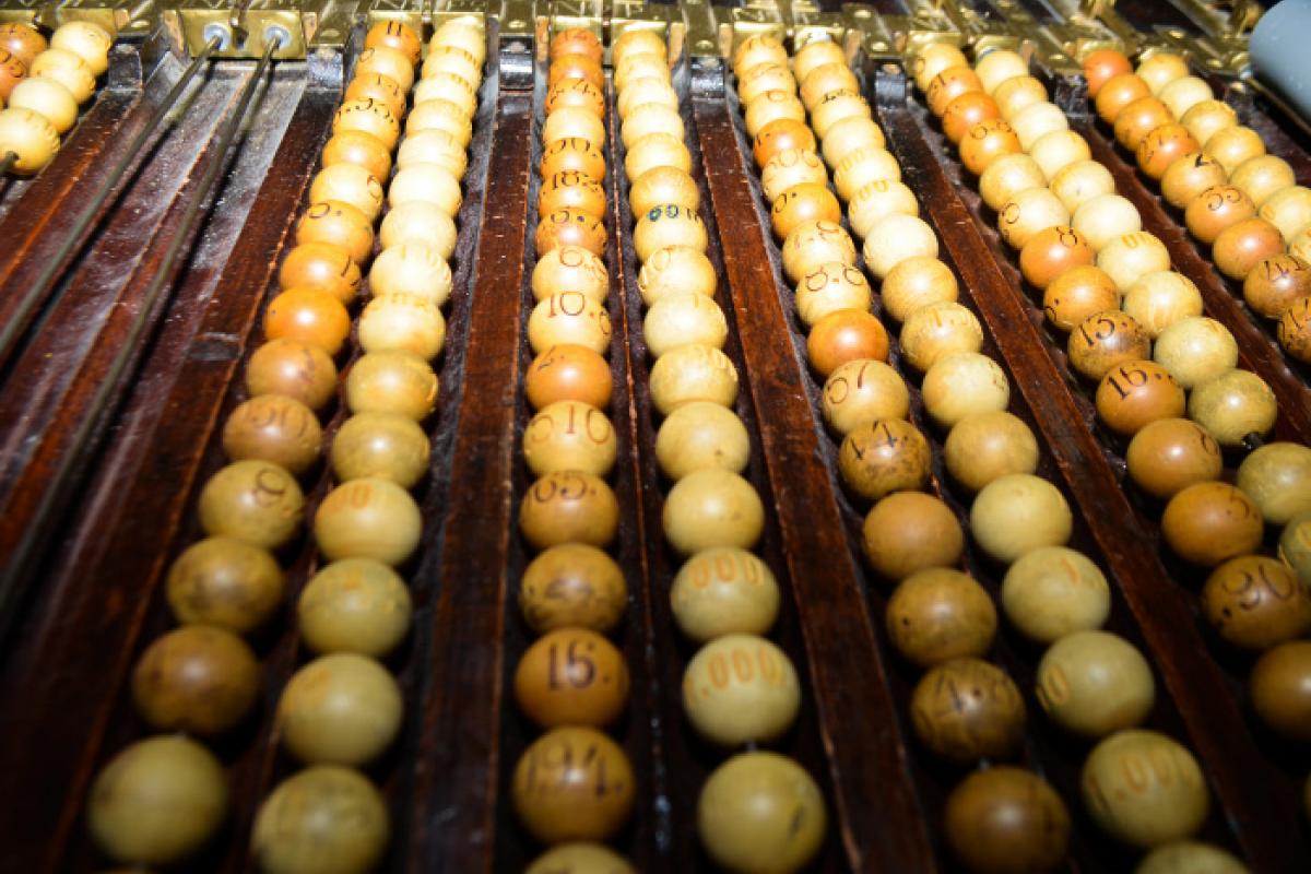 Bolas de la Lotería de Navidad.