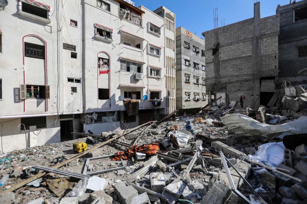 Destrucción en Jan Yunis, Gaza