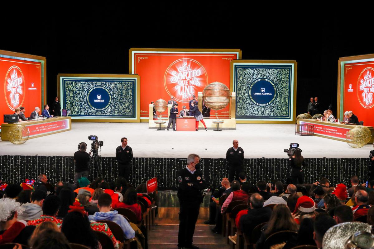 Imagen de archivo del sorteo de la Lotería de Navidad de 2022.