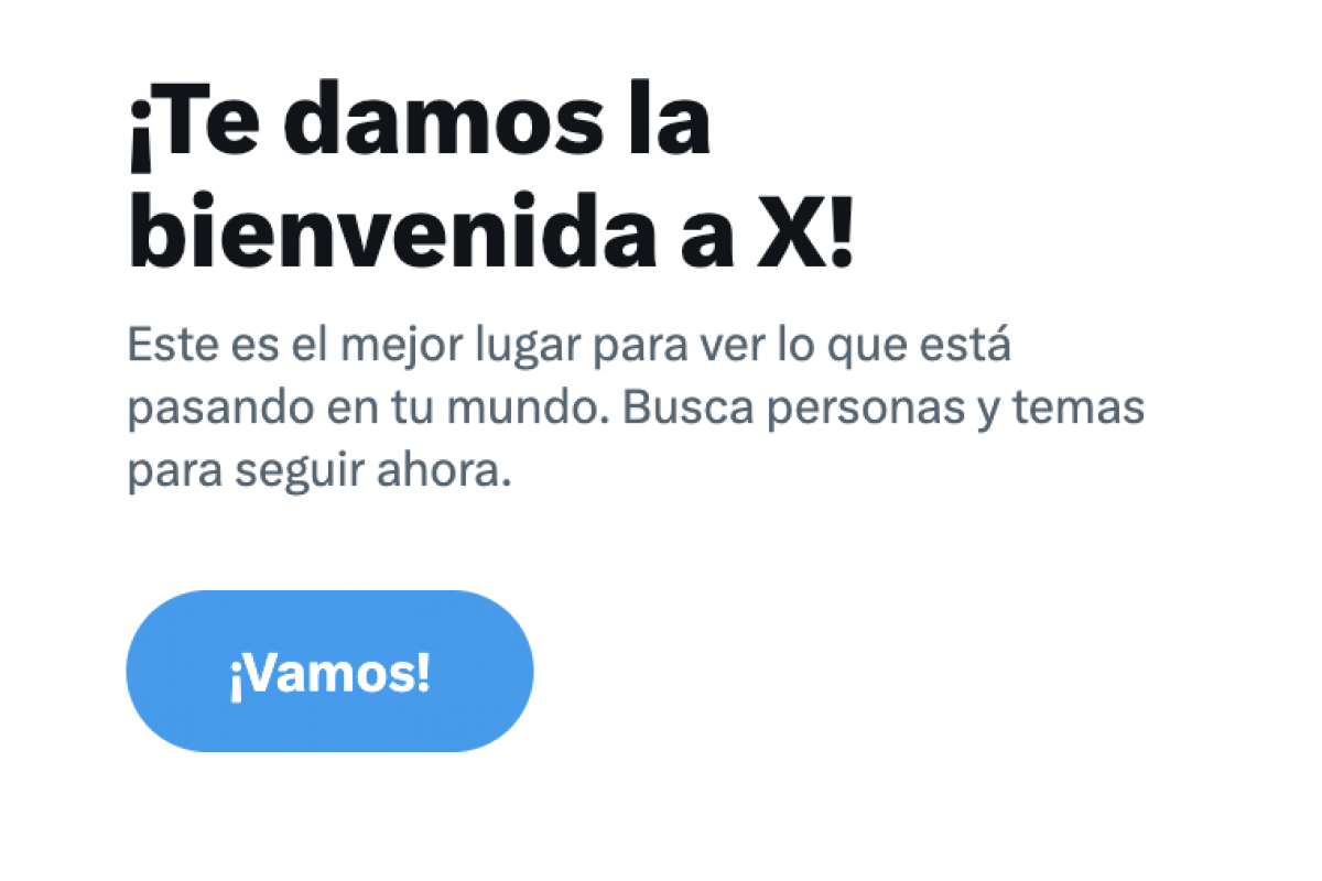 Mensaje que se encuentran los usuarios al acceder a X.