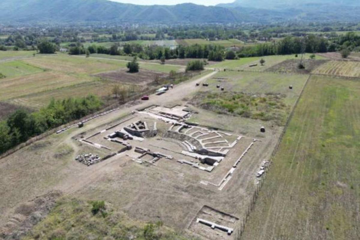Vista de la excavación de Interamna Lirenas desde arriba.