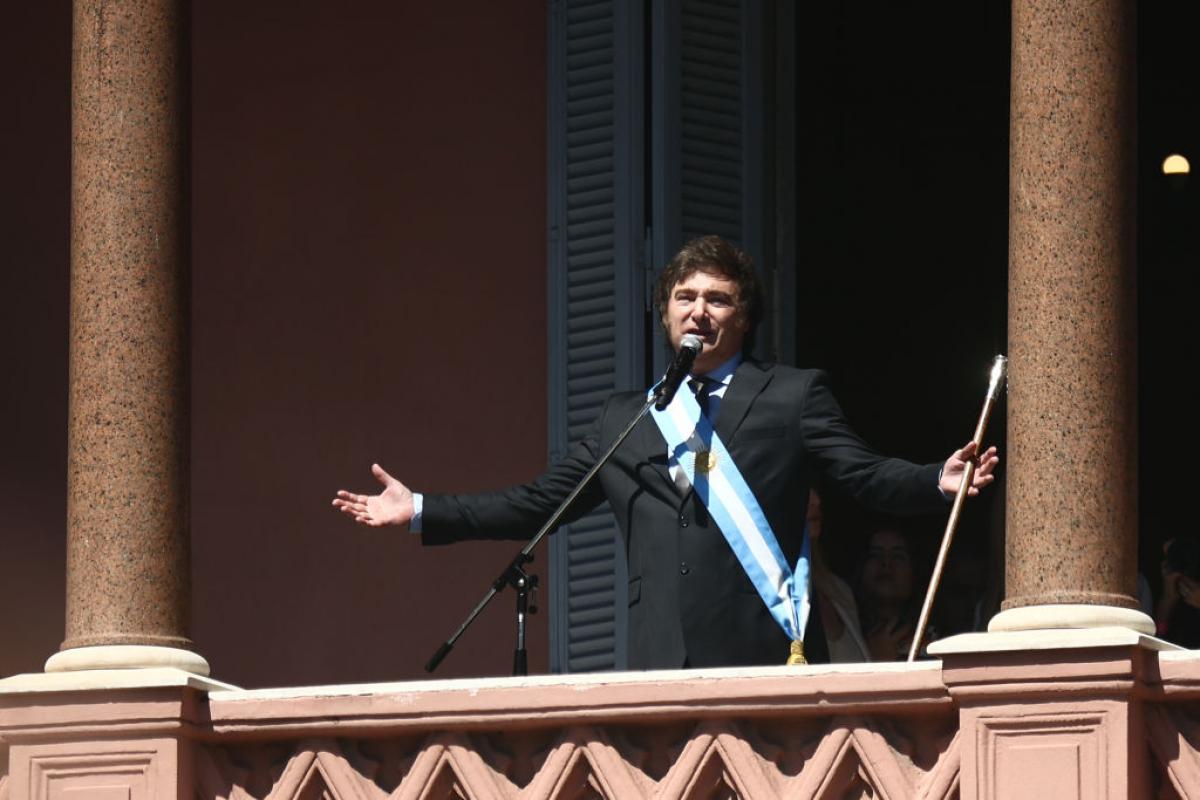 Javier Milei habla tras su nombramiento como presidente