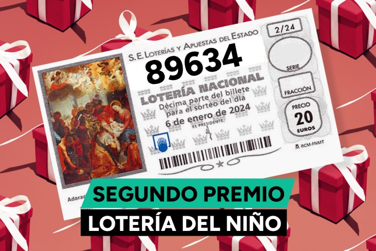 Segundo premio de la Lotería del Niño 2024.