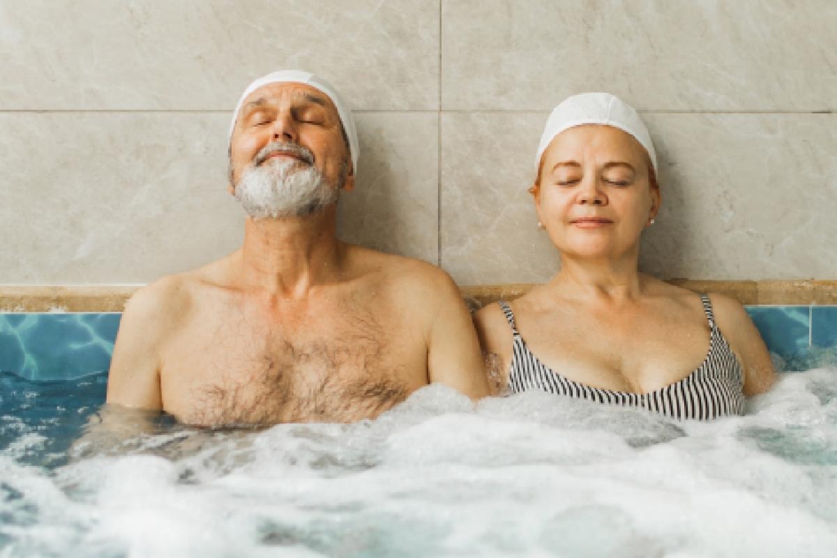 Jubilados en un balneario