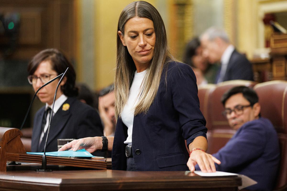 La portavoz parlamentaria de Junts, Miriam Nogueras, en una imagen de archivo en el Congreso.