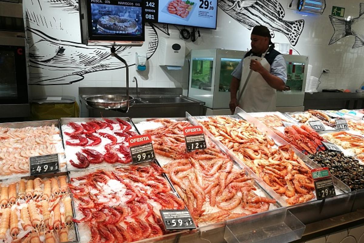 Imagen de archivo de una pescadería.