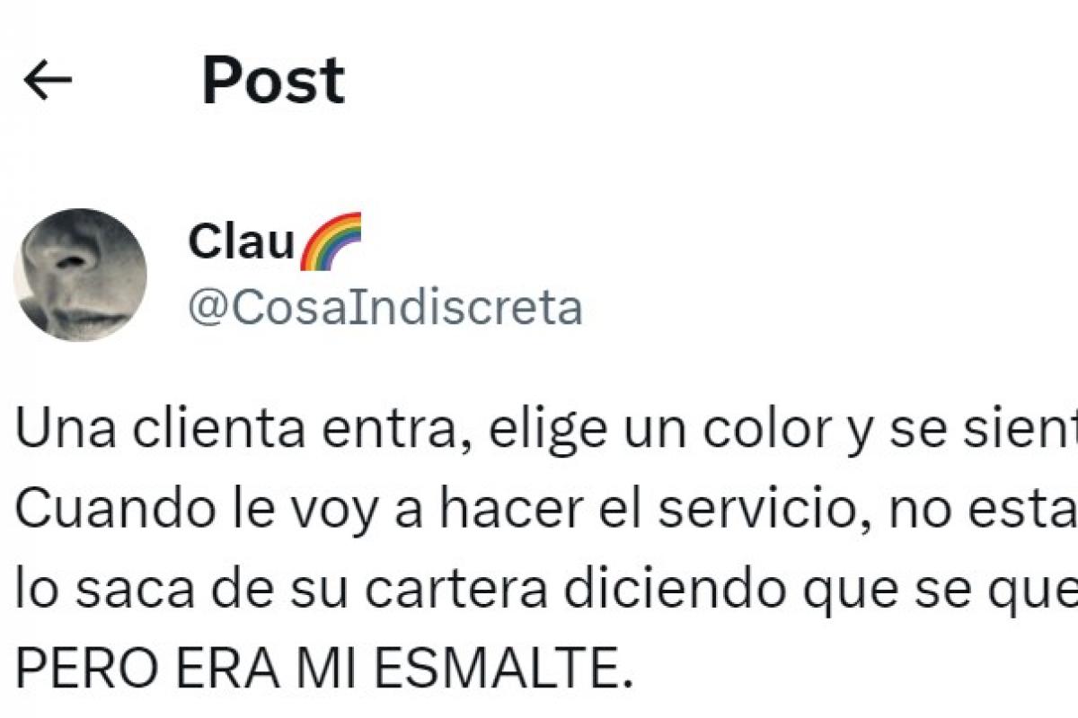 El mensaje publicado por @cosaindiscreta