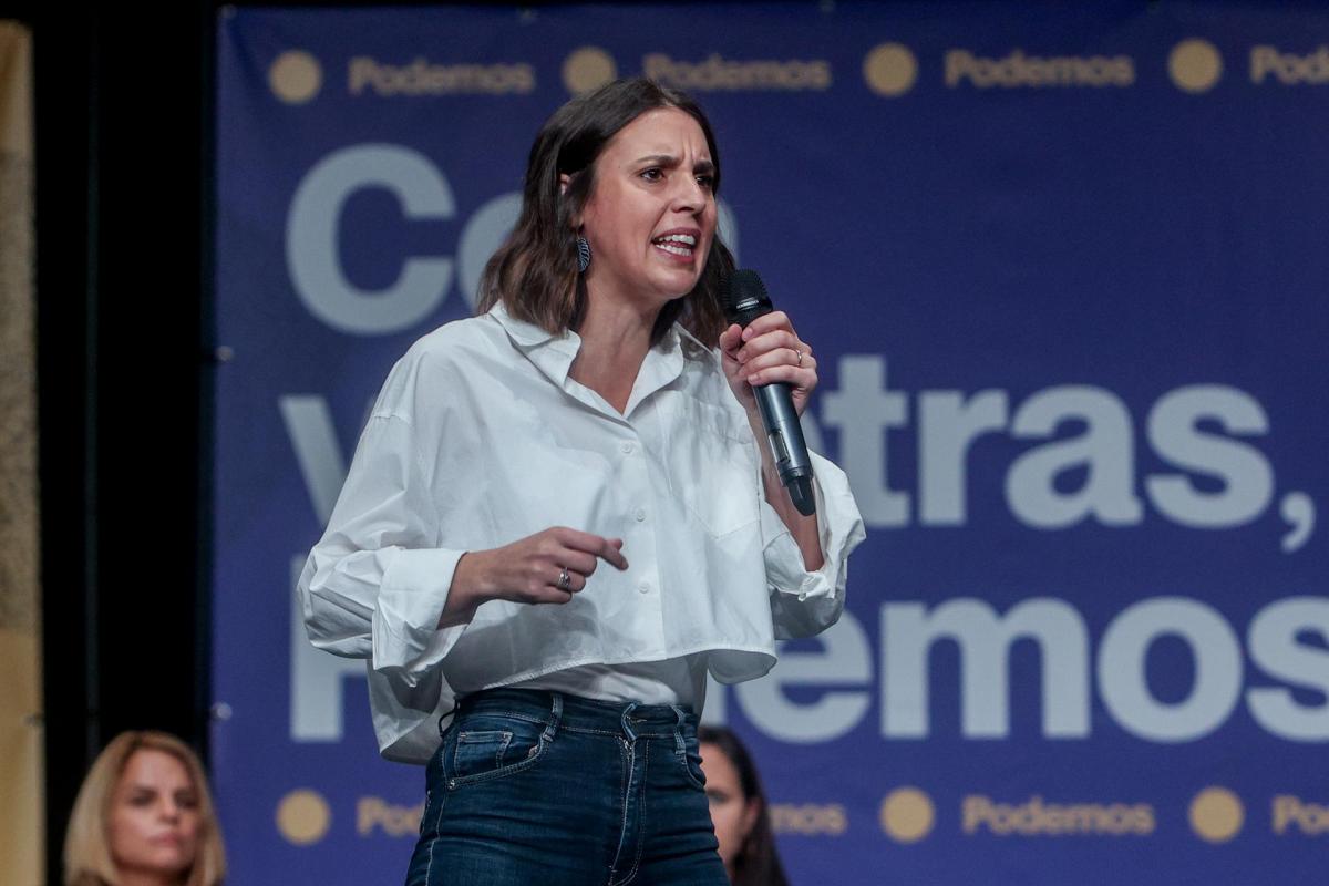 La candidata de Podemos a las elecciones europeas, Irene Montero.