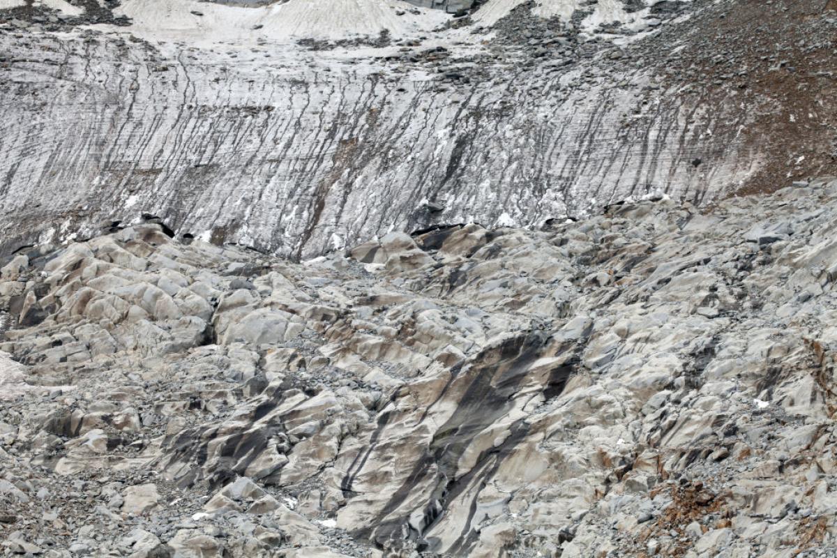 Vista del glaciar Dagu, en lo alto de la meseta tibetana.