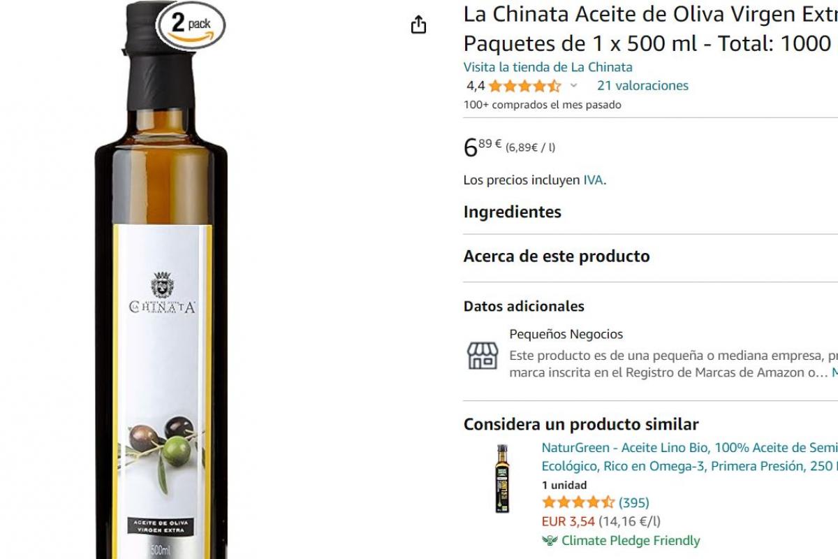 Oferta de aceite de oliva virgen extra marca La Chinata