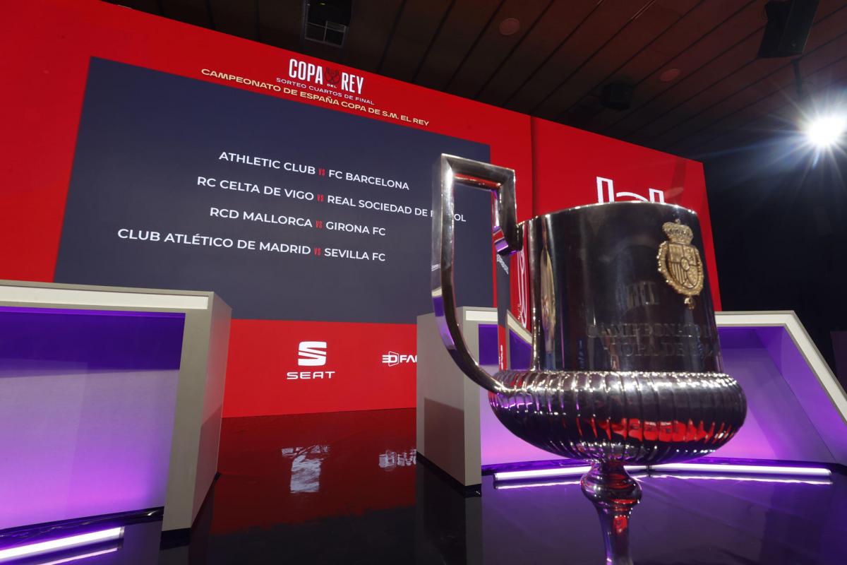 Sorteo de los cuartos de final de Copa del Rey en la Ciudad del Fútbol de La Rozas.