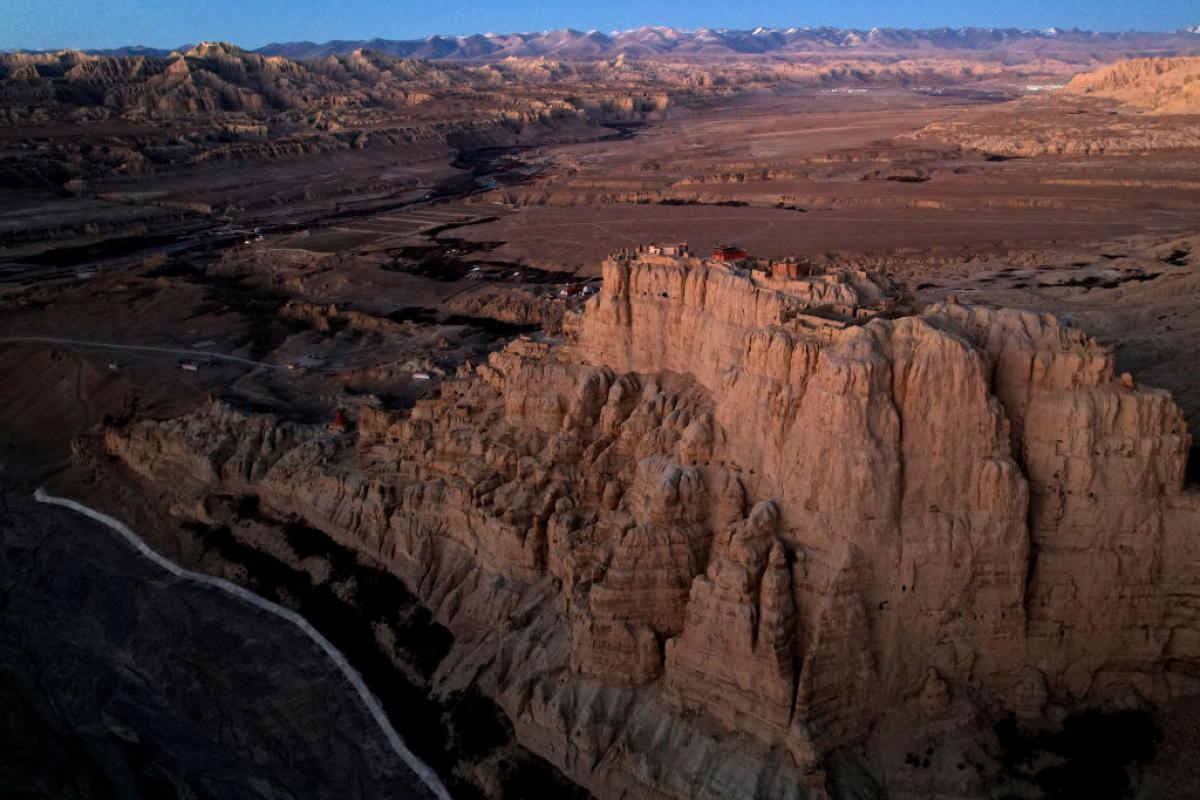 Vista aérea de las ruinas del Reino Guge, en el Tíbet