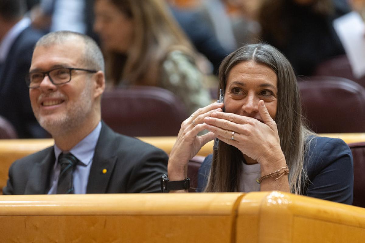 Los diputados de Junts Josep Maria Cruset y Miriam Nogueras, en una imagen de archivo.