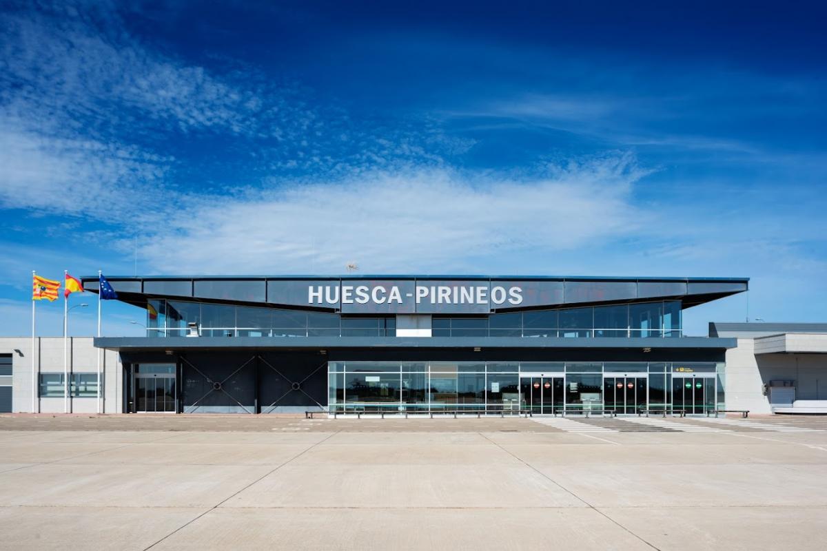 Vista de la nueva terminal del Aeropuerto Huesca-Pirineos.