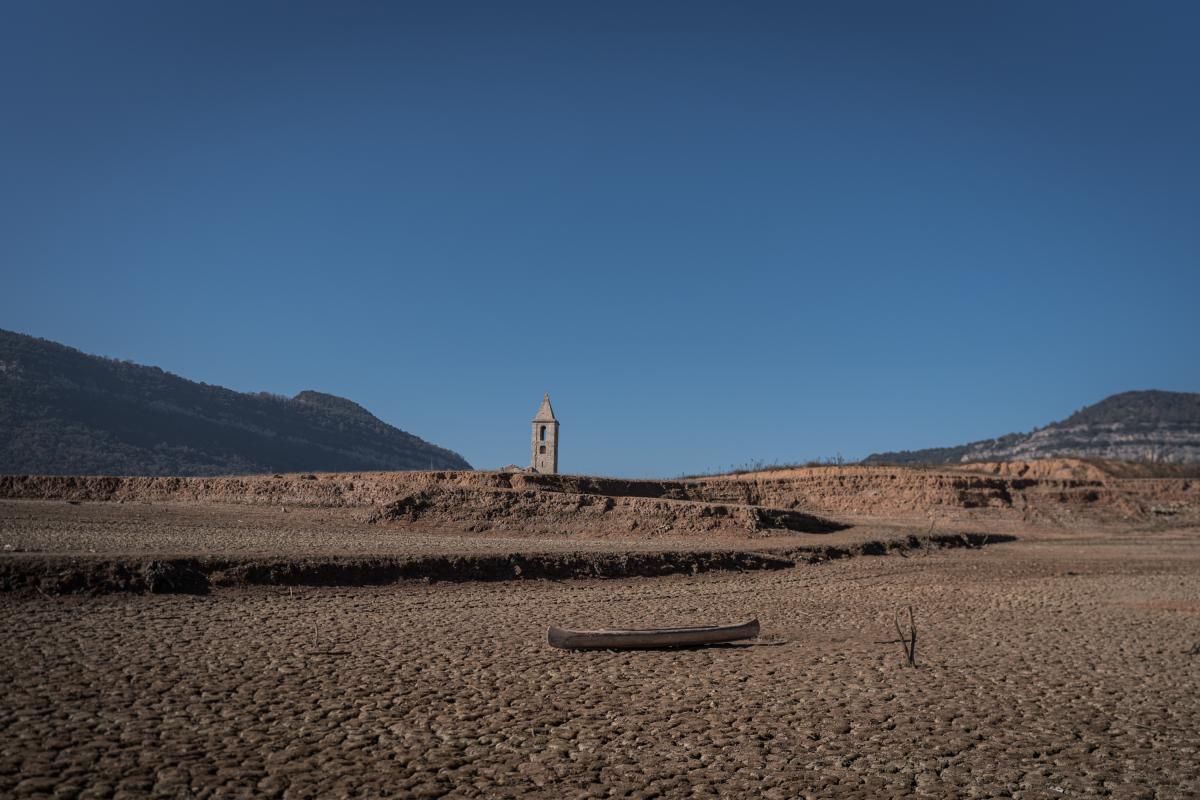 Un pantano seco en Cataluña, el 31 de enero.