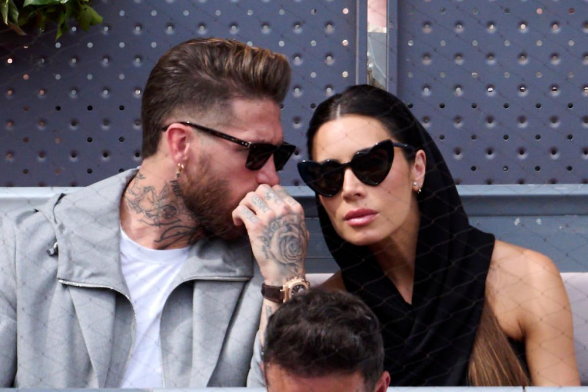 Pilar Rubio y Sergio Ramos el pasado mes de mayo en un partido de tenis de Alcaraz.