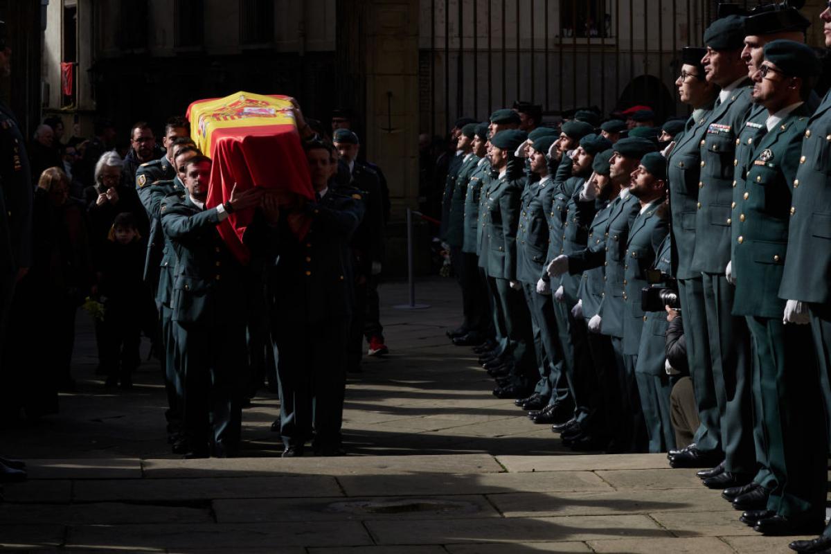 Funeral por uno de los guardias civiles asesinados en Barbate