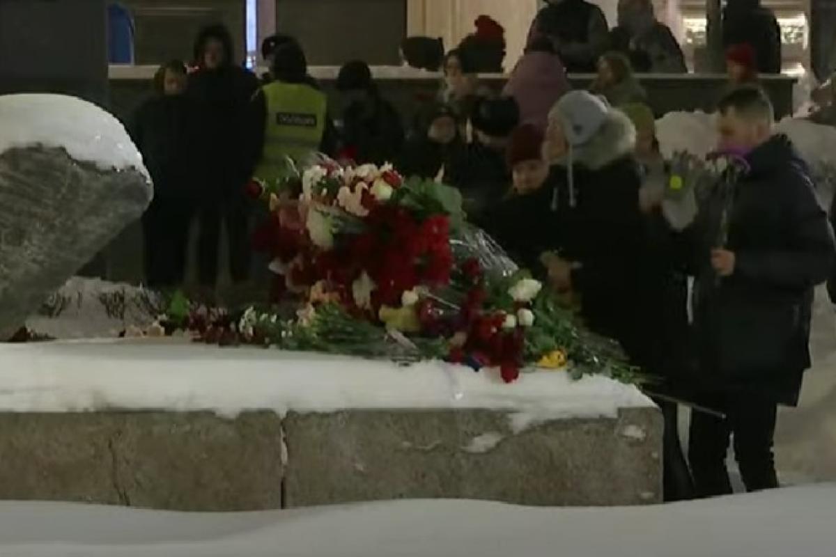 Imagen del homenaje ciudadano a Alexéi Navalni en Moscú