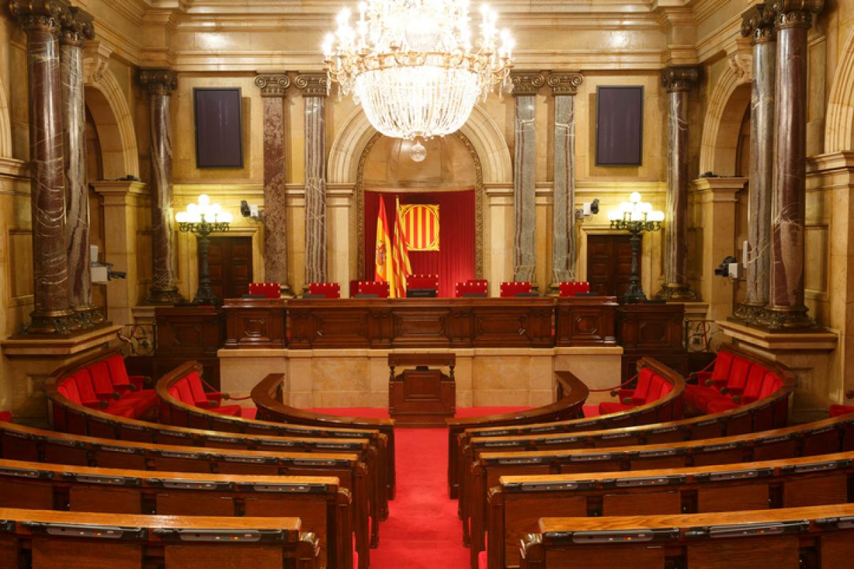 Imagen de archivo del interior del Parlament de Catalunya.