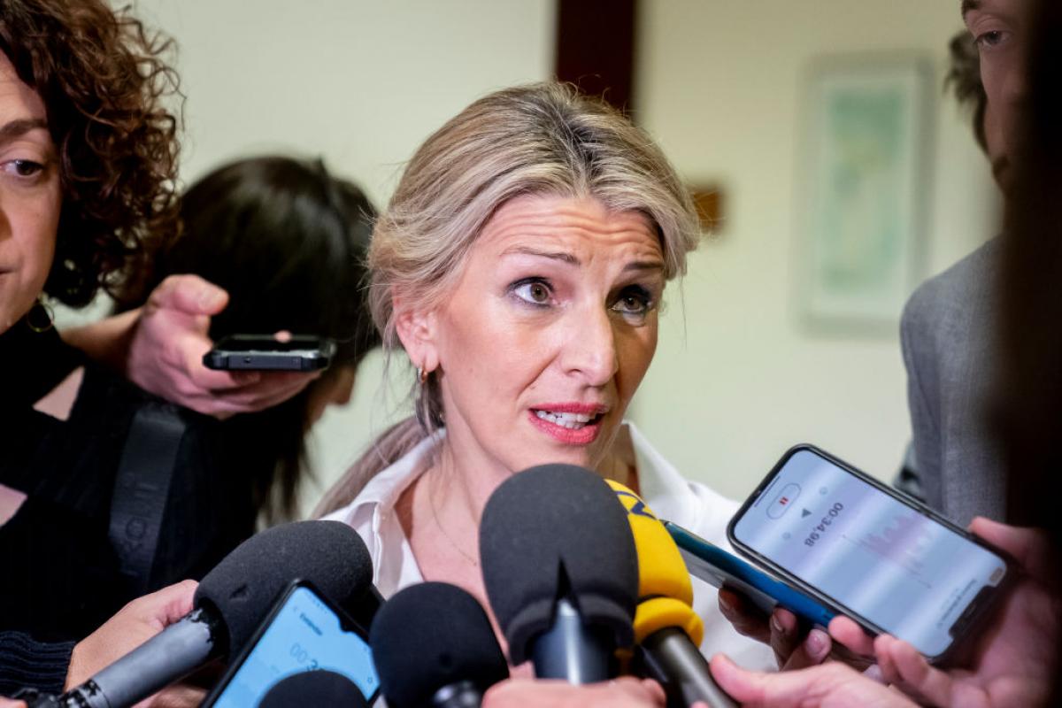 Yolanda Díaz, este miércoles en el Congreso