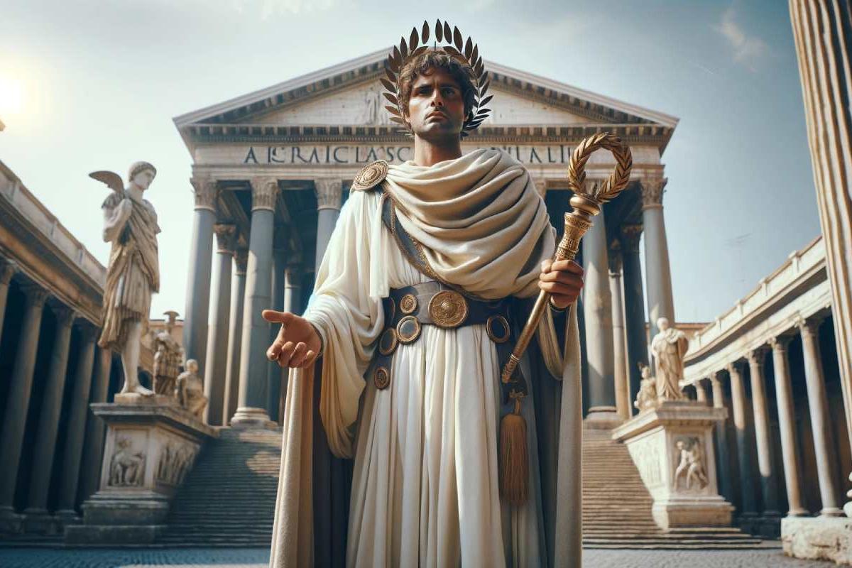 Representación artística del ultimo emperador romano