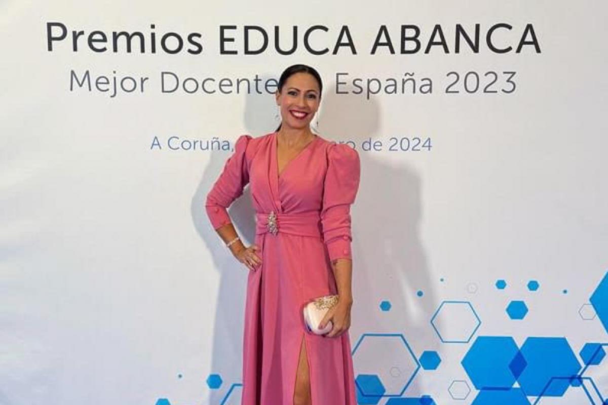 Loida González, en los Premios Educa Abanca