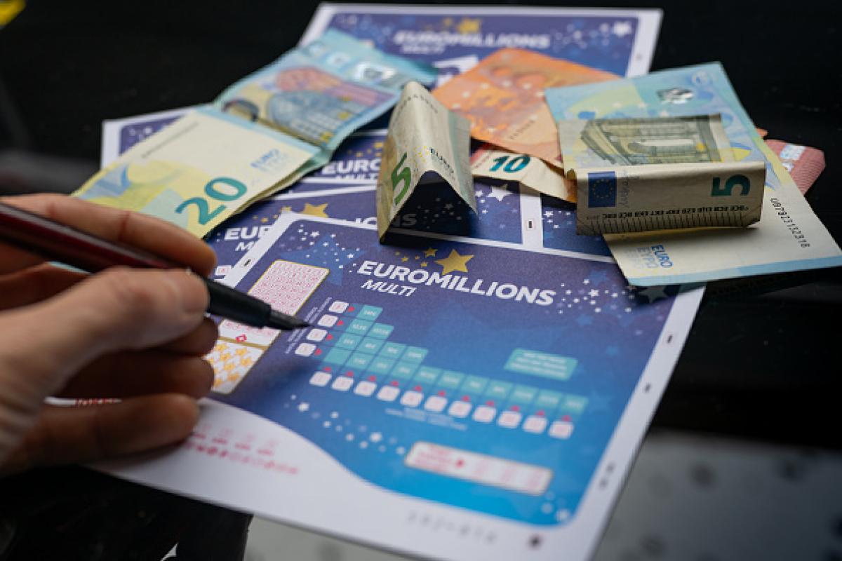 Imagen de archivo de un boleto de Euromillones, en Bélgica.