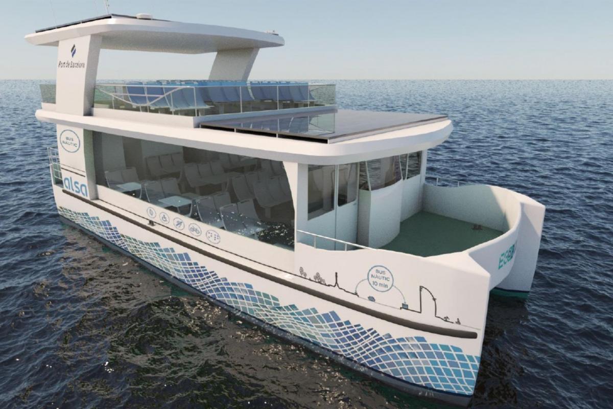 Simulación de una de las embarcaciones que prestará el servicio de bus náutico