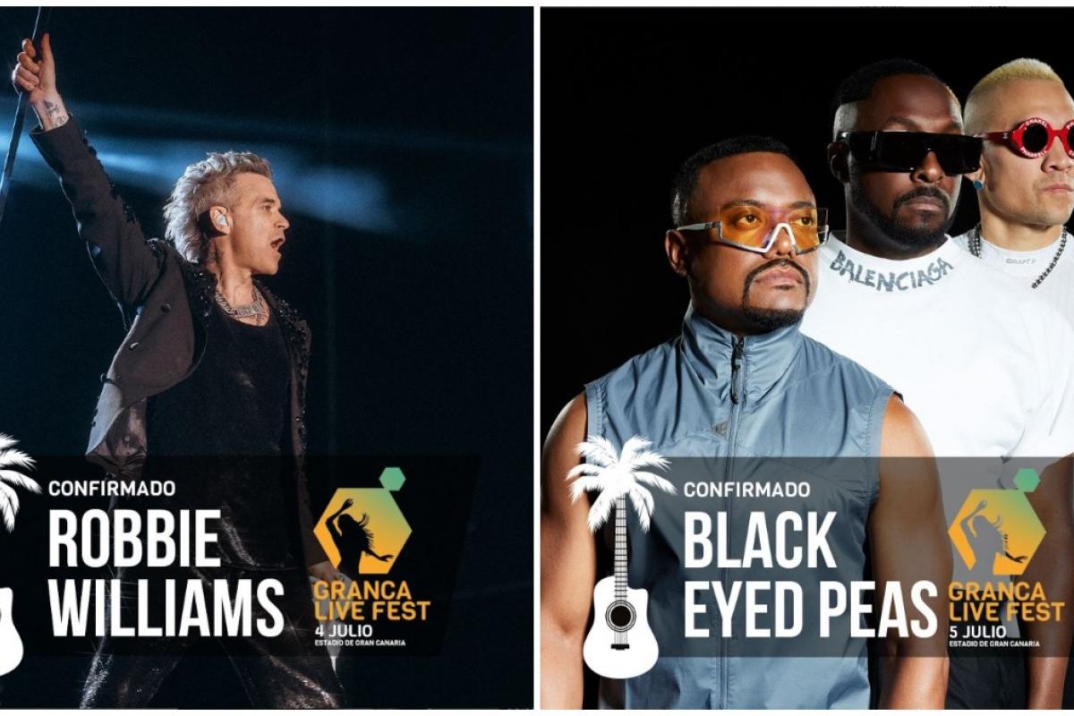 Robbie Williams y Black Eyed Peas actuarán en el 'Granca Live Fest 2024'